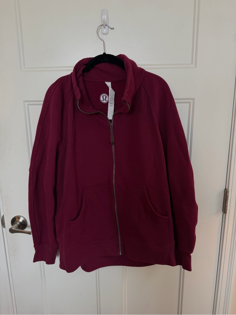 lululemon Scuba Oversized Full Zip Funnel Neck Sweatshirt - Deep Wine
